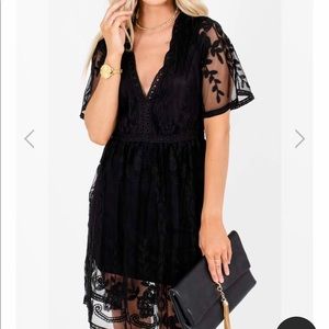 Black lace dress